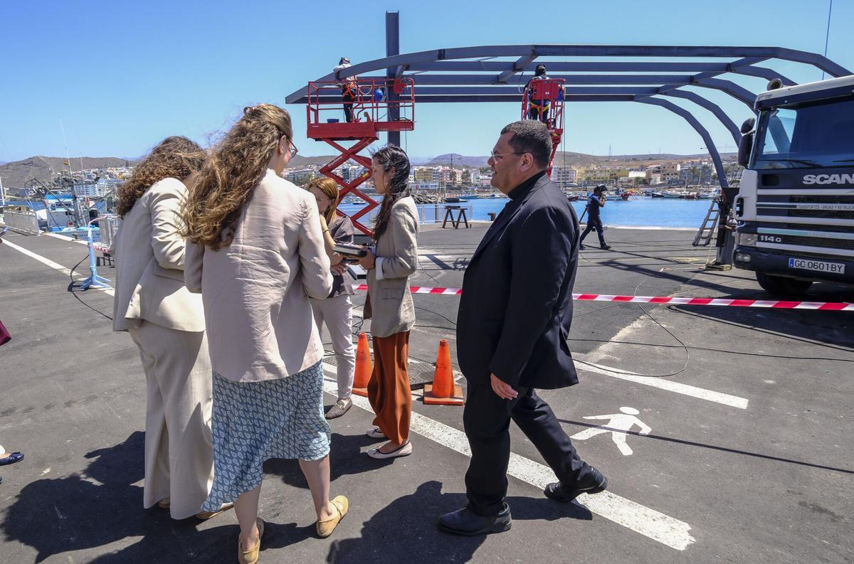 Preparativos en Arguineguín para la visita del papa León XIV a Gran Canaria