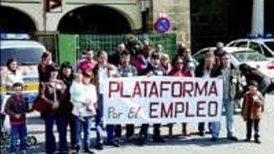 Concentración, ayer, por un empleo digno