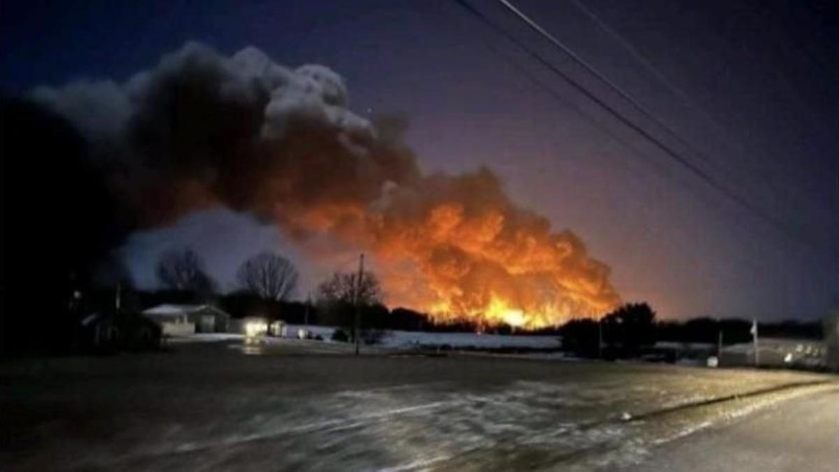 Incendio de trenes en Ohio