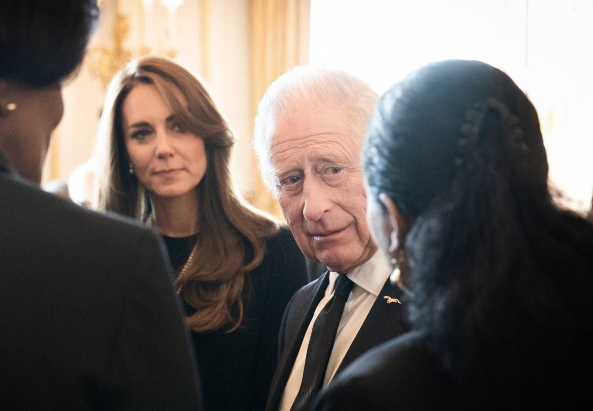 El rey Carlos III y Kate Middleton durante un almuerzo en Buckingham en septiembre de 2022