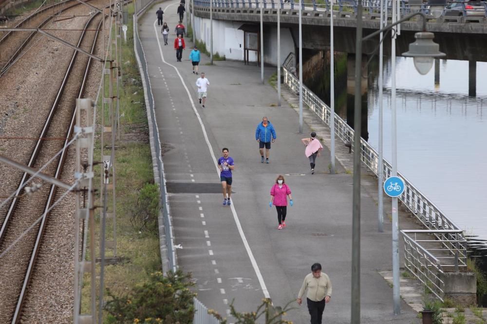 Primer día para poder salir a hacer deporte por tramos horarios en Asturias