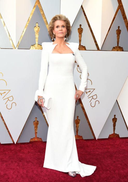 Jane Fonda, en la alfombra roja de los Oscars 2018