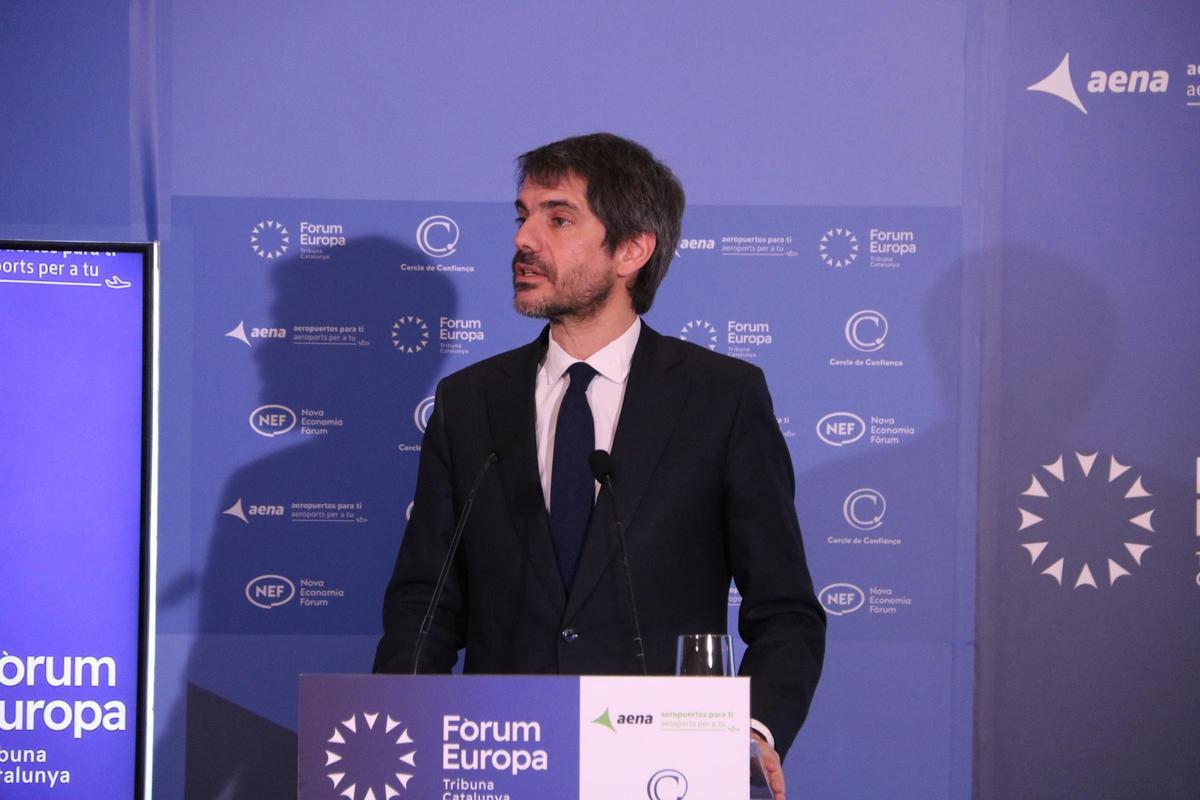 Ernest Urtasun, en Barcelona, este lunes