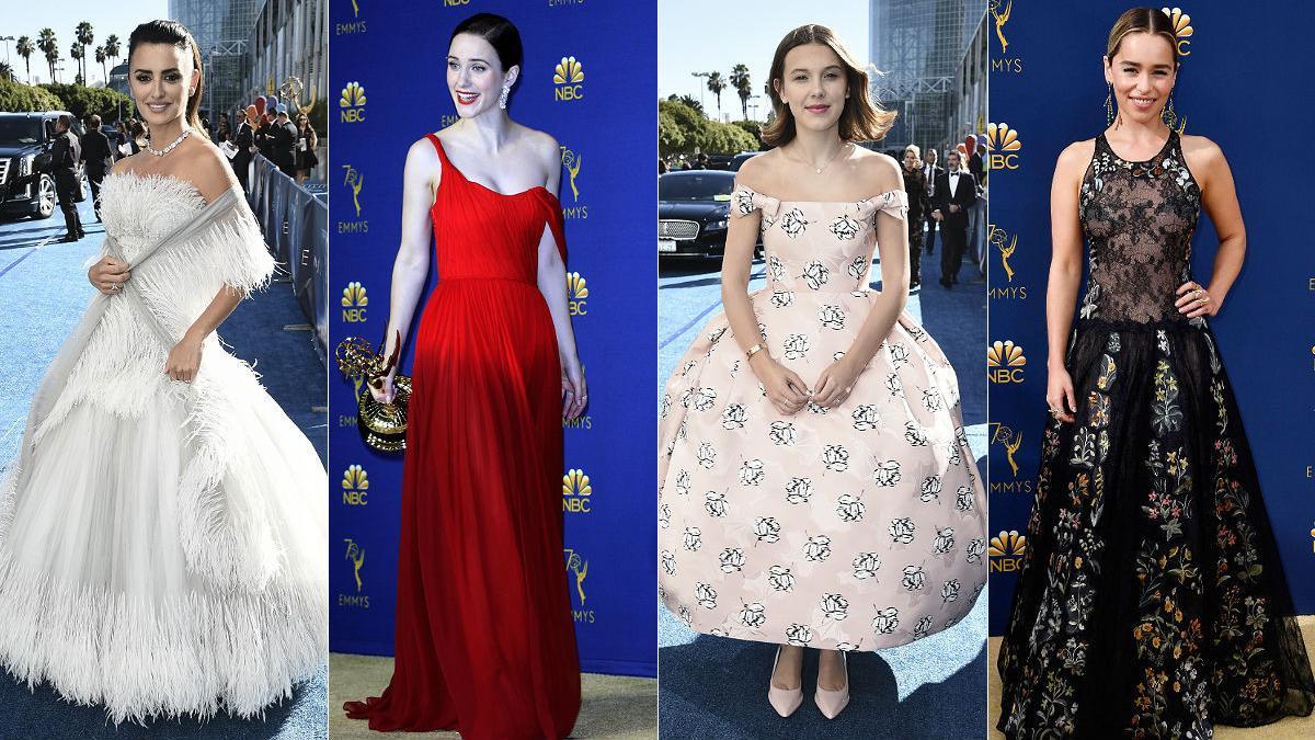 Penélope, Rachel Brosnaban, Millie Bobby Brown y Emilia Clare, en los Emmy 2018.