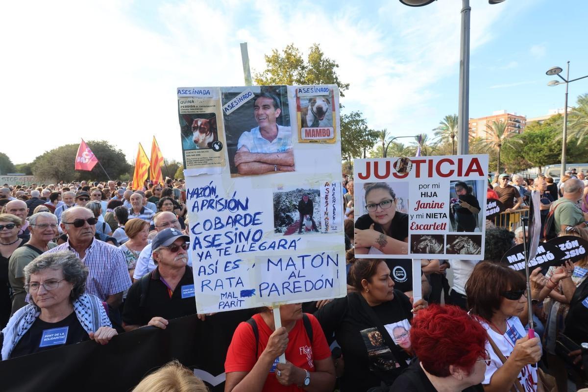 Víctimas de la dana se manifestan en València