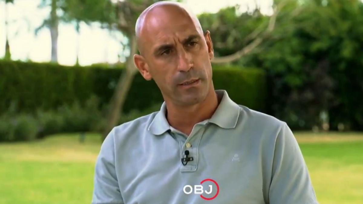 Luis Rubiales, durante la entrevista