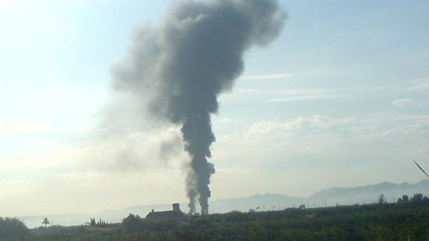 La columna de humo era visible desde varios kilómetros