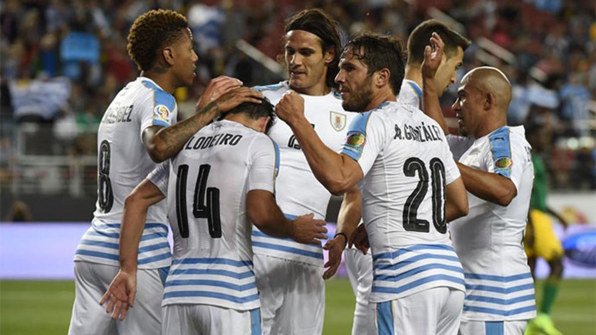 Uruguay logró su primer triunfo ante Jamaica