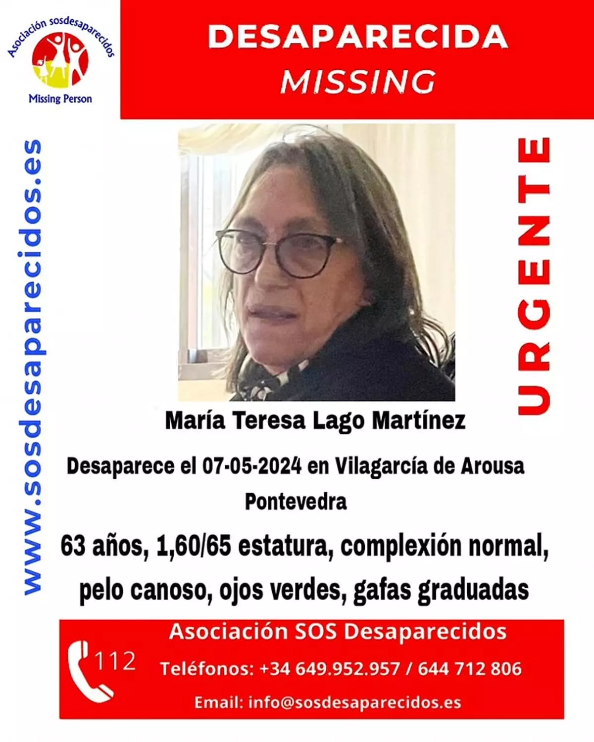Buscan a una mujer de 63 años desaparecida en Vilagarcía