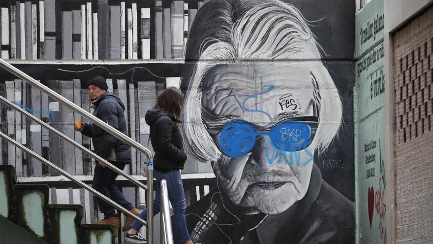 El vandalismo de espray ataca el arte urbano de Vigo