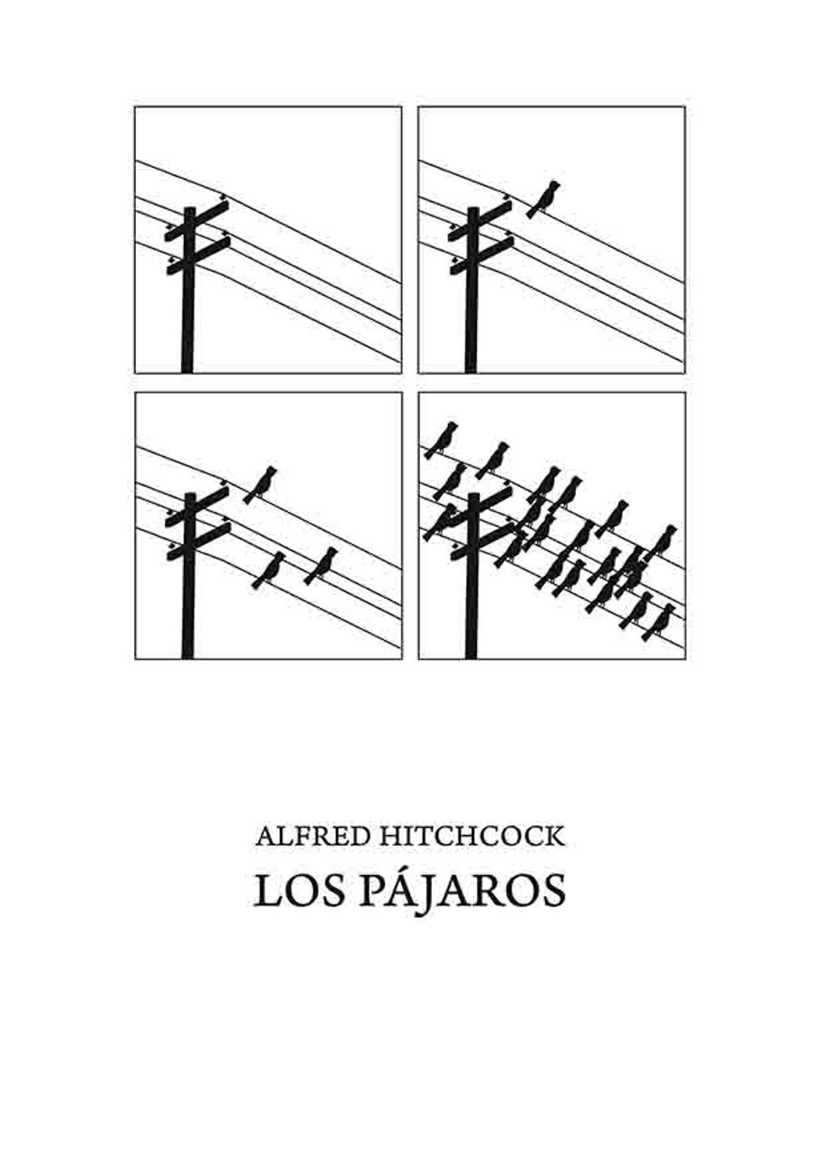 Cartél minimalista de Los pájaros.