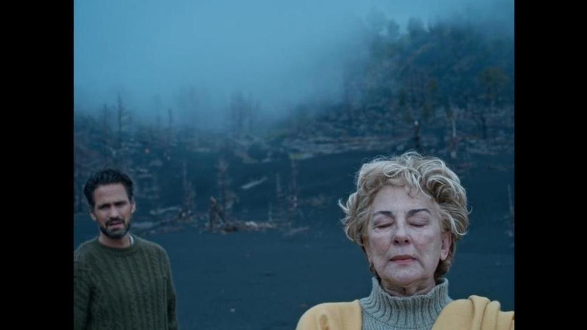 Una secuencia del cortometraje rodado en el volcán de Tajogaite.