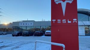 FILE PHOTO: A general view of a Tesla store in Porsgrunn