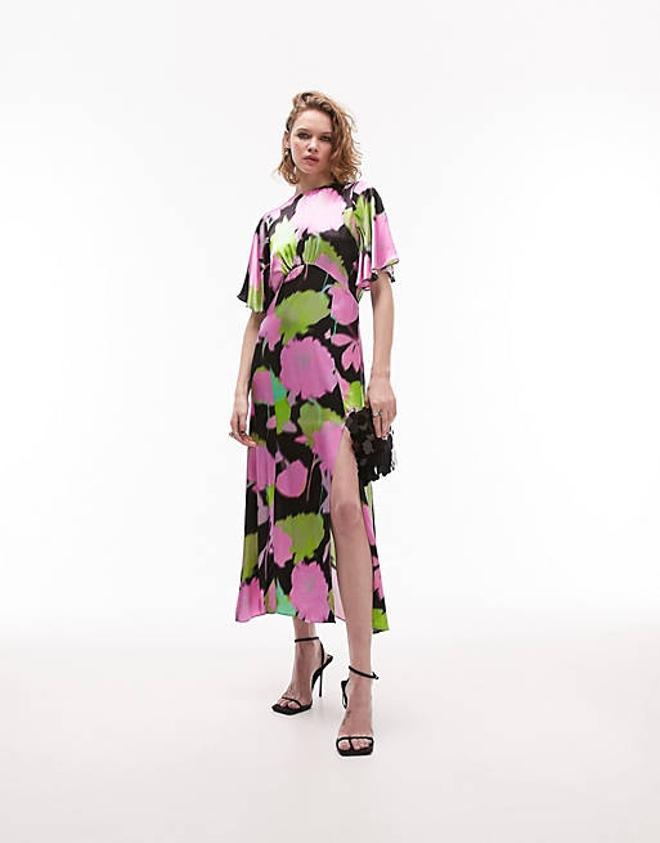 Vestido estampado floral de Topshop