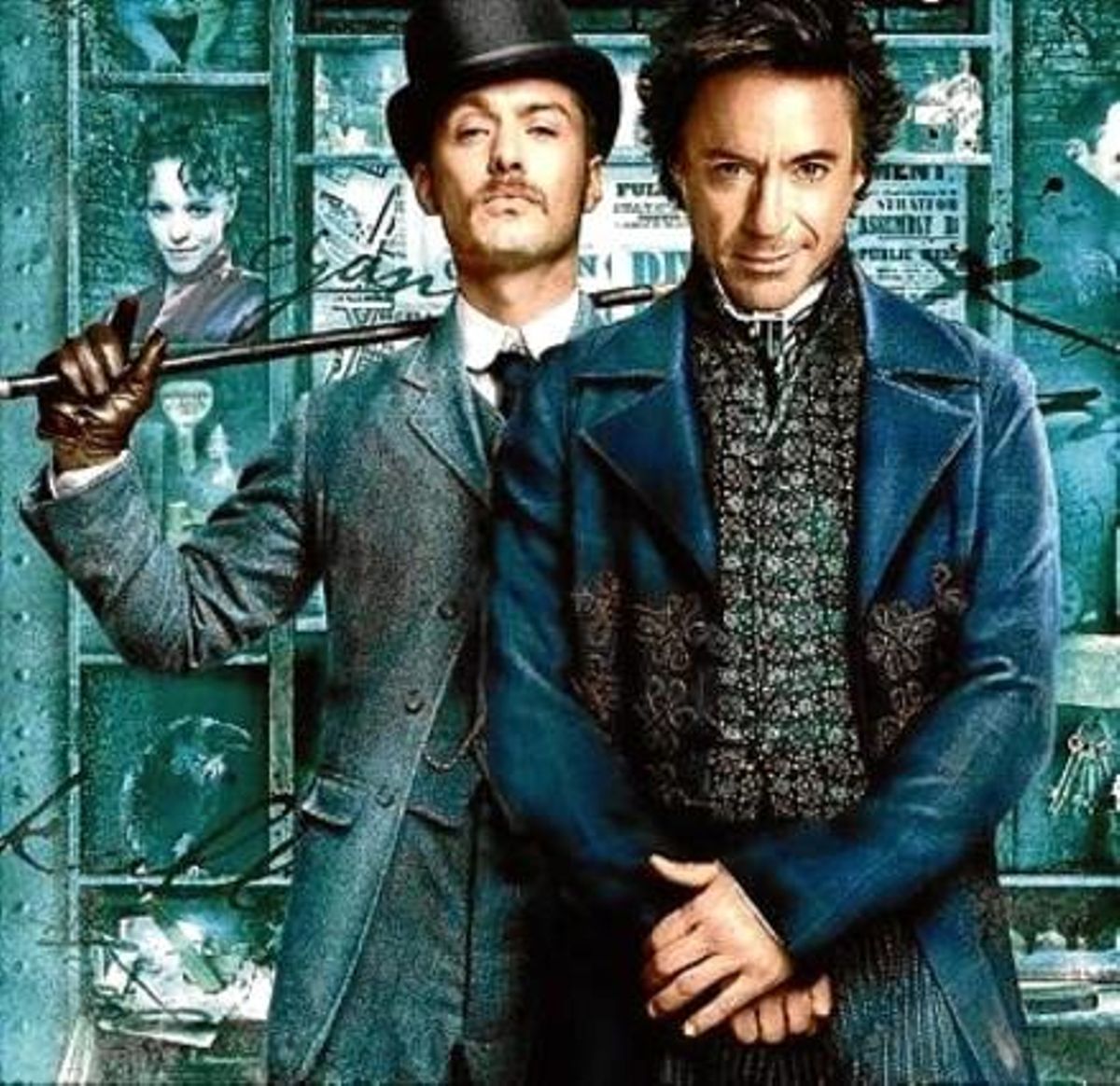 Jude Law (esquerra), com a Dr. Watson, i Robert Downey Jr, com a Holmes, en una imatge promocional. Jude Law (esquerra), com a Dr. Watson, i Robert Downey Jr, com a Holmes, en una imatge promocional.