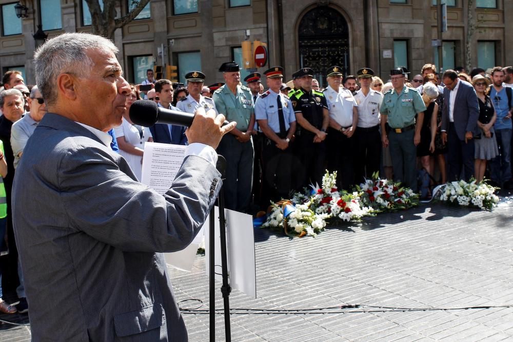 Homenaje a las víctimas de los atentados del 17A