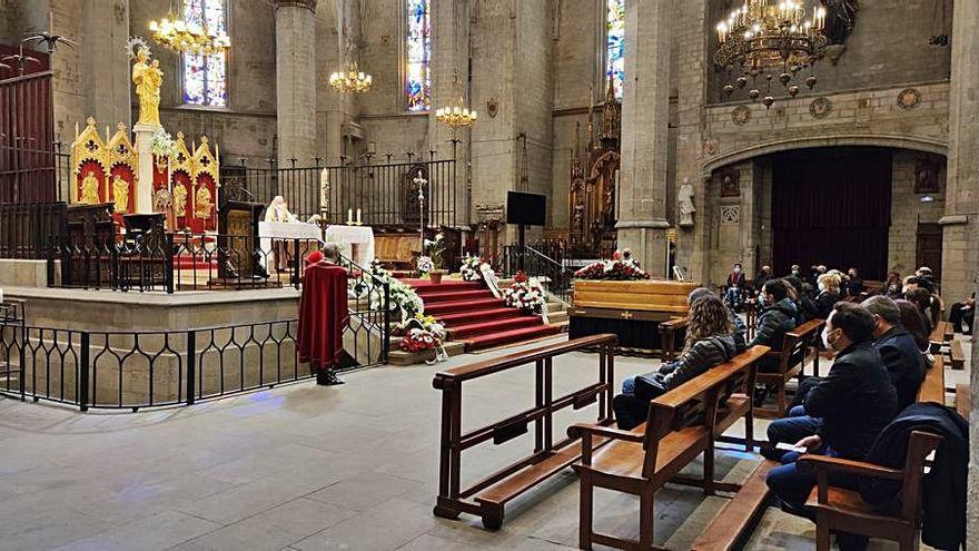 Un moment del funeral celebrat ahir al matí a la Seu