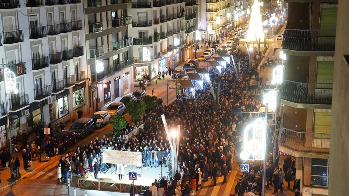 Concentración que ha tenido lugar este viernes en Pozoblanco.