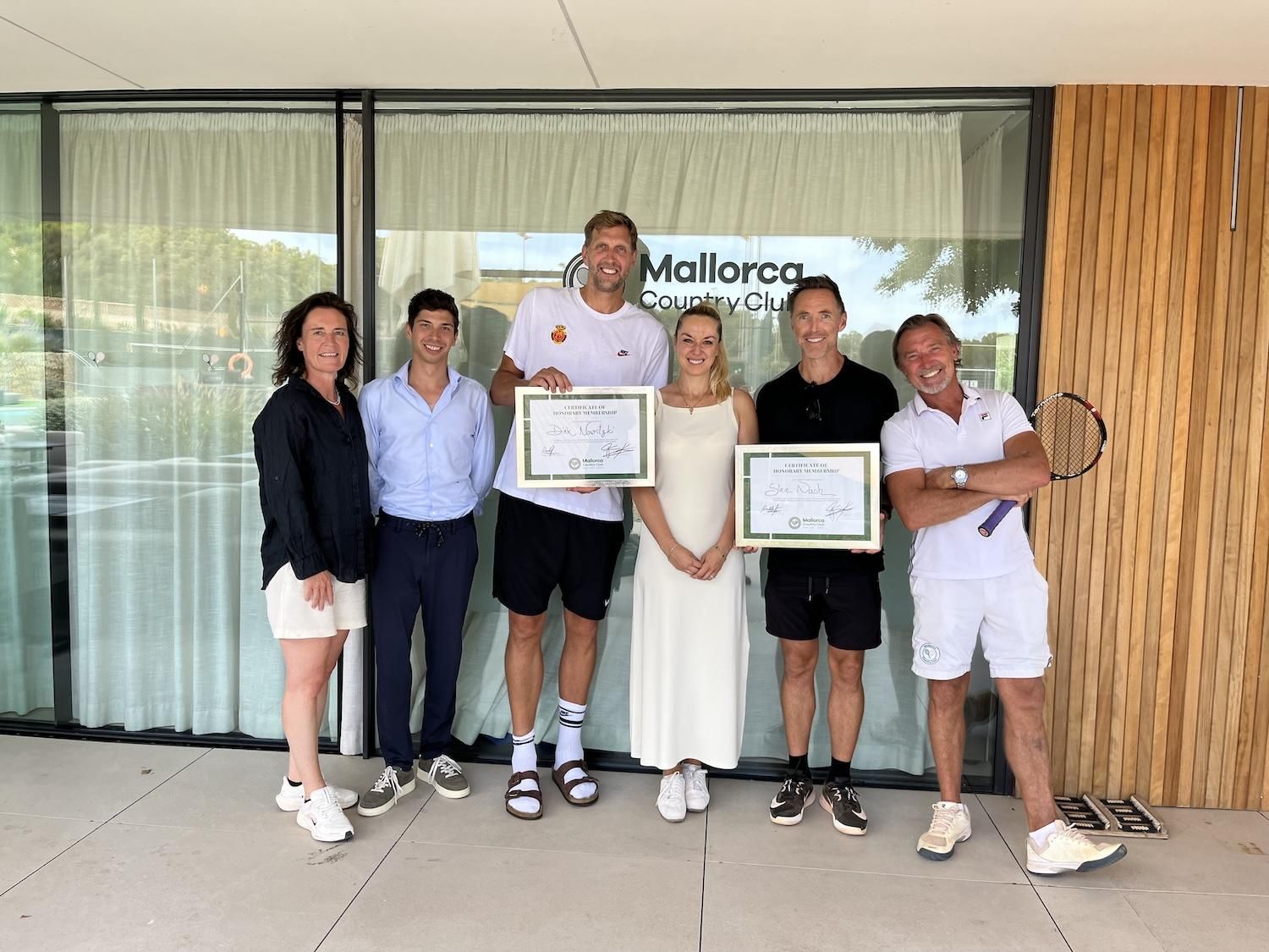 Nash y Nowitzki, exjugadores de la NBA, en el Mallorca Country Club