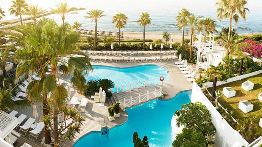 Una vista de las piscinas del resort marbellí.