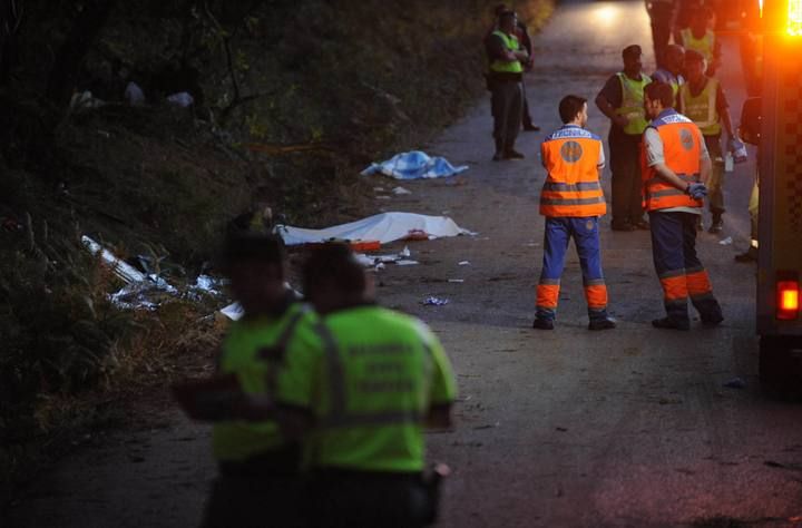 Las imágenes de la tragedia de Carral en el Rally de A Coruña