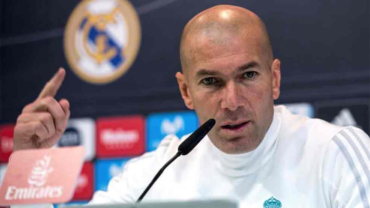 Zinedine Zidane, en la rueda de prensa