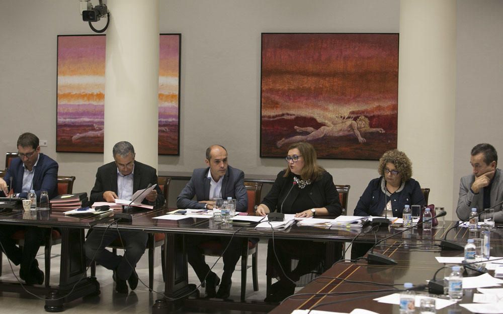 Comisión de presupuestos en el Parlamento canario