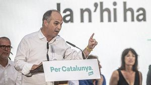 El secretario general de Junts, Jordi Turull, en un acto electoral.