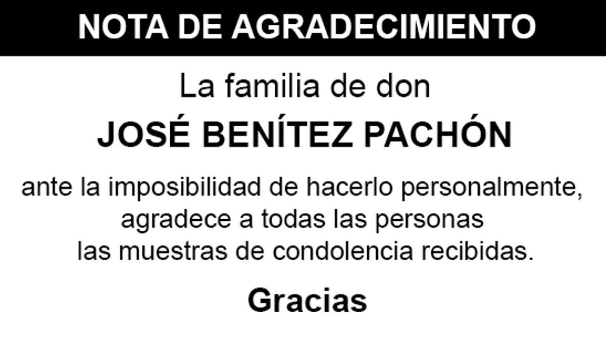 Nota José Benítez Pachón