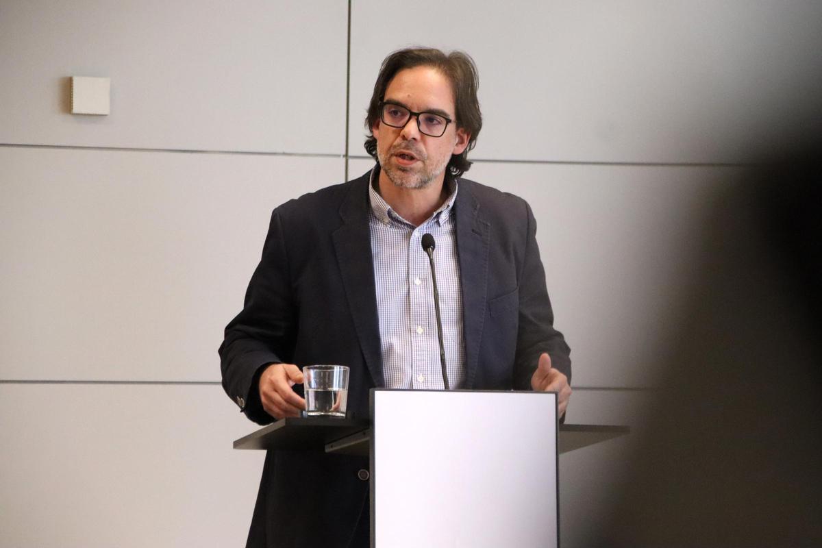 El president de Renfe, Álvaro Fernández Heredia, en roda de premsa