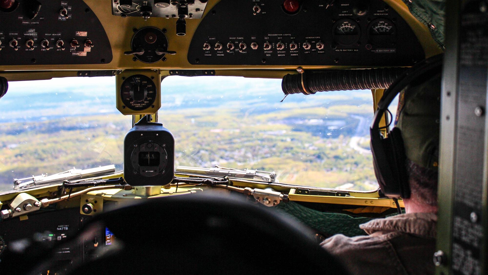 Piloto en la cabina