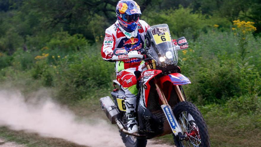 Joan Barreda, con su Honda, ayer en Argentina.