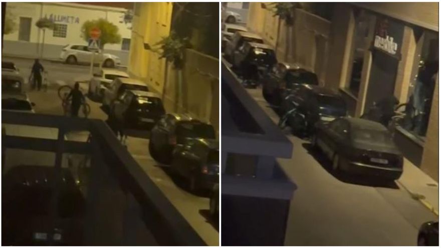 Vídeo: Rompen el escaparate de una tienda de Almassora y roban ocho bicicletas
