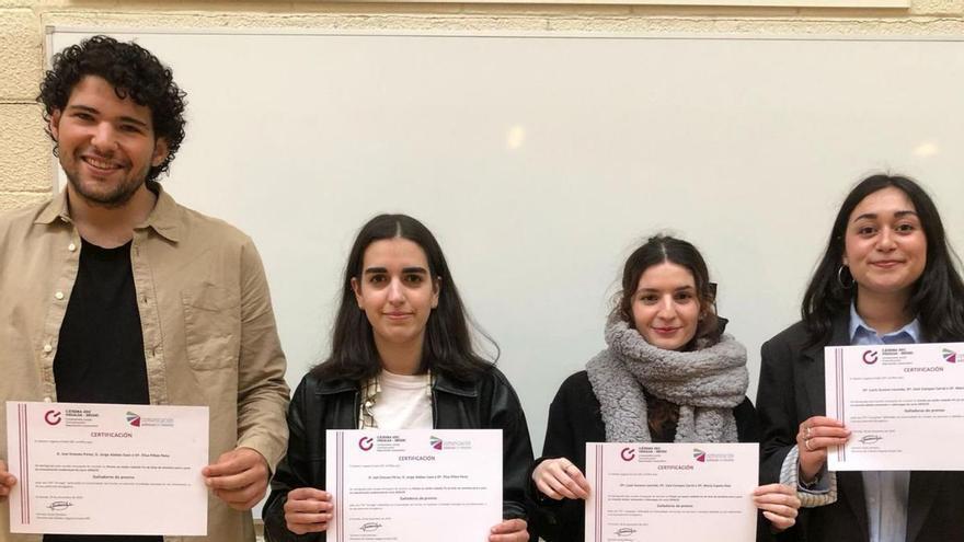Jorge Alabau, Elisa Piñón, Lucía Seoane e Uxía Campos. | La Opinión