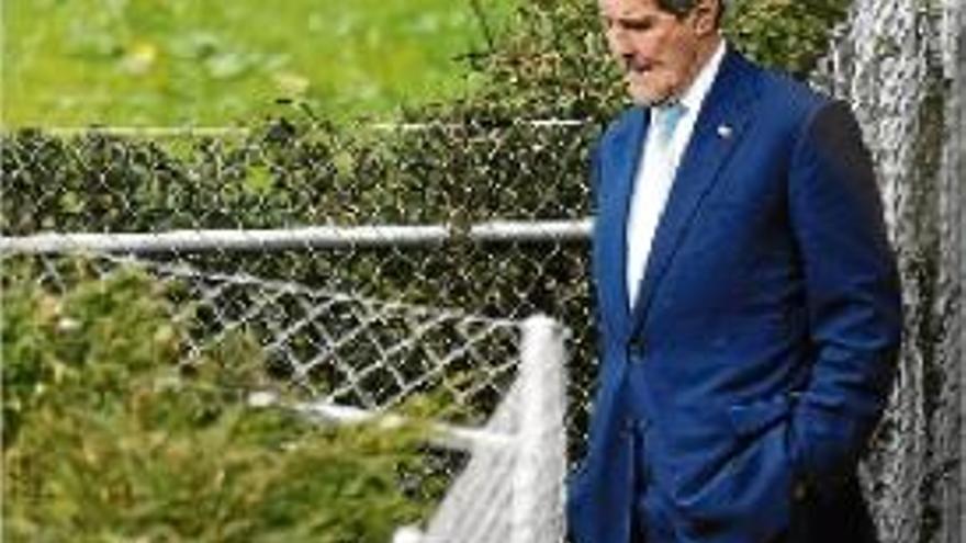 El secretari d&#039;estat dels EUA, John Kerry, ahir a Lausana