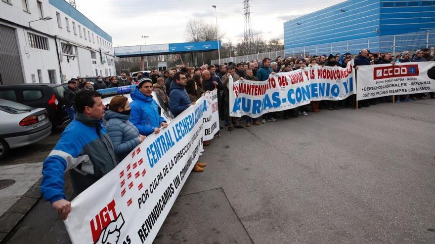 Jornada de huelga en Caspsa en una imagen de archivo.