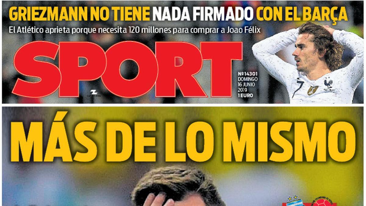 Esta es la portada de hoy