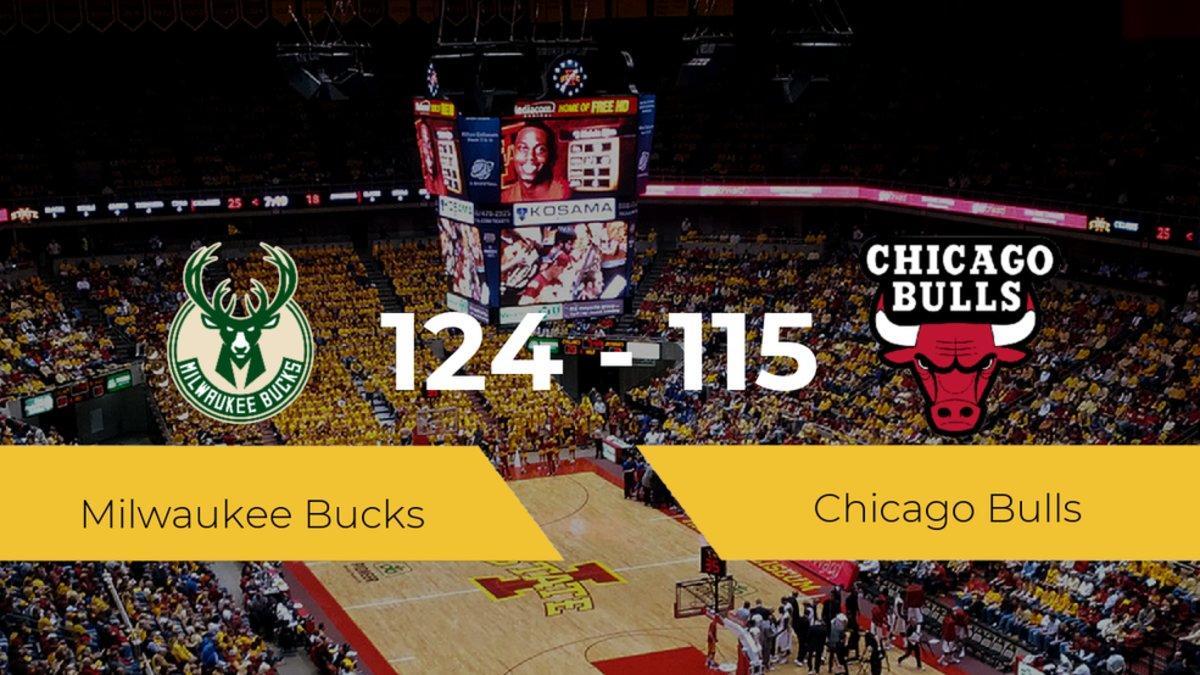 Milwaukee Bucks se impone por 124-115 frente a Chicago Bulls