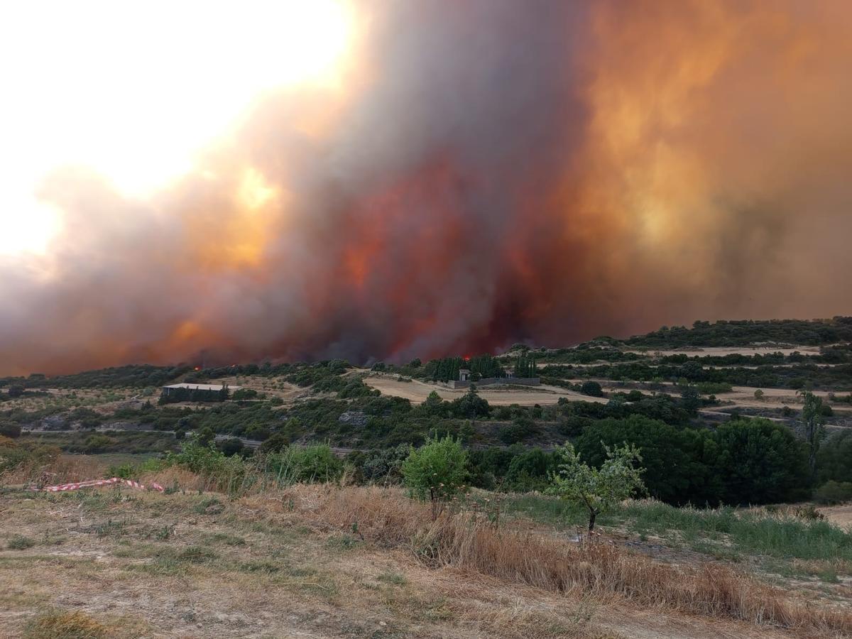 Incendio forestal de Orés.