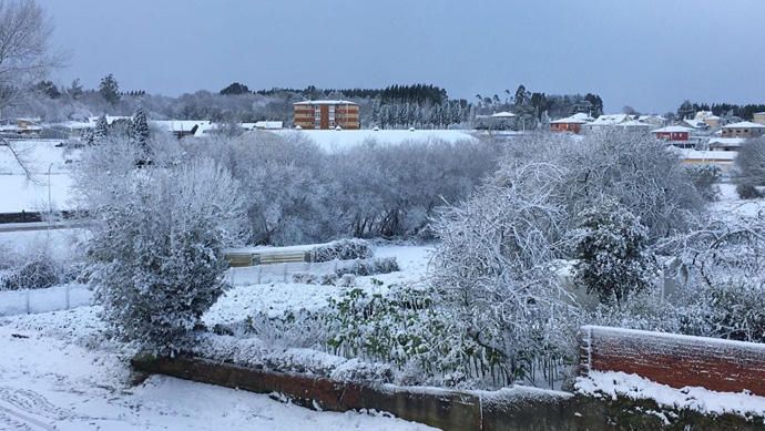 La nieve llega a la montaña de A Coruña