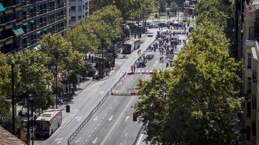 El cierre del paseo Pamplona colapsa el tráfico en el centro