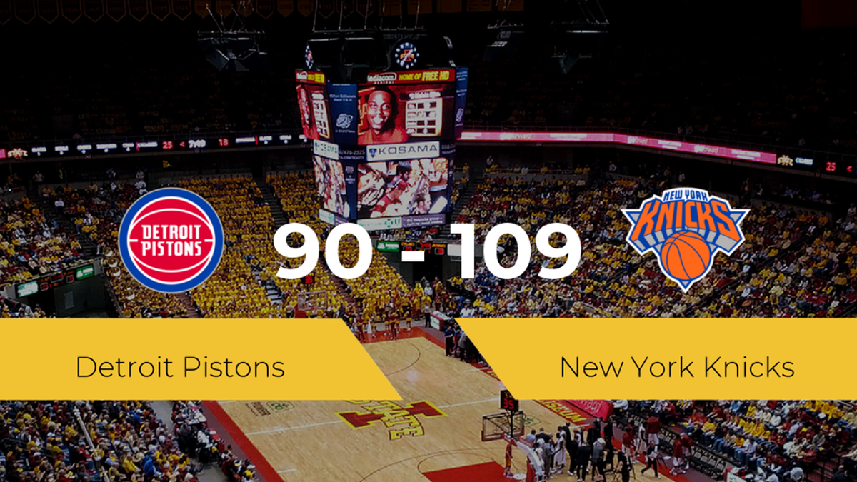 New York Knicks se lleva la victoria frente a Detroit Pistons por 90-109