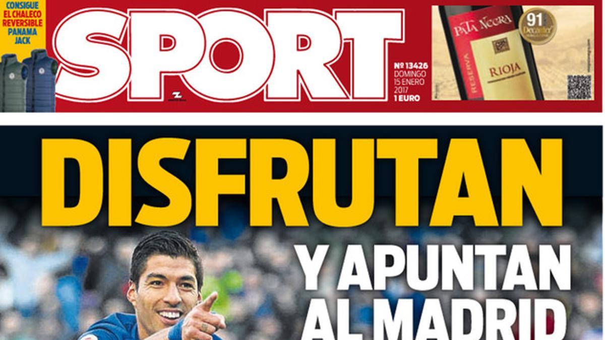 La portada de SPORT de este domingo