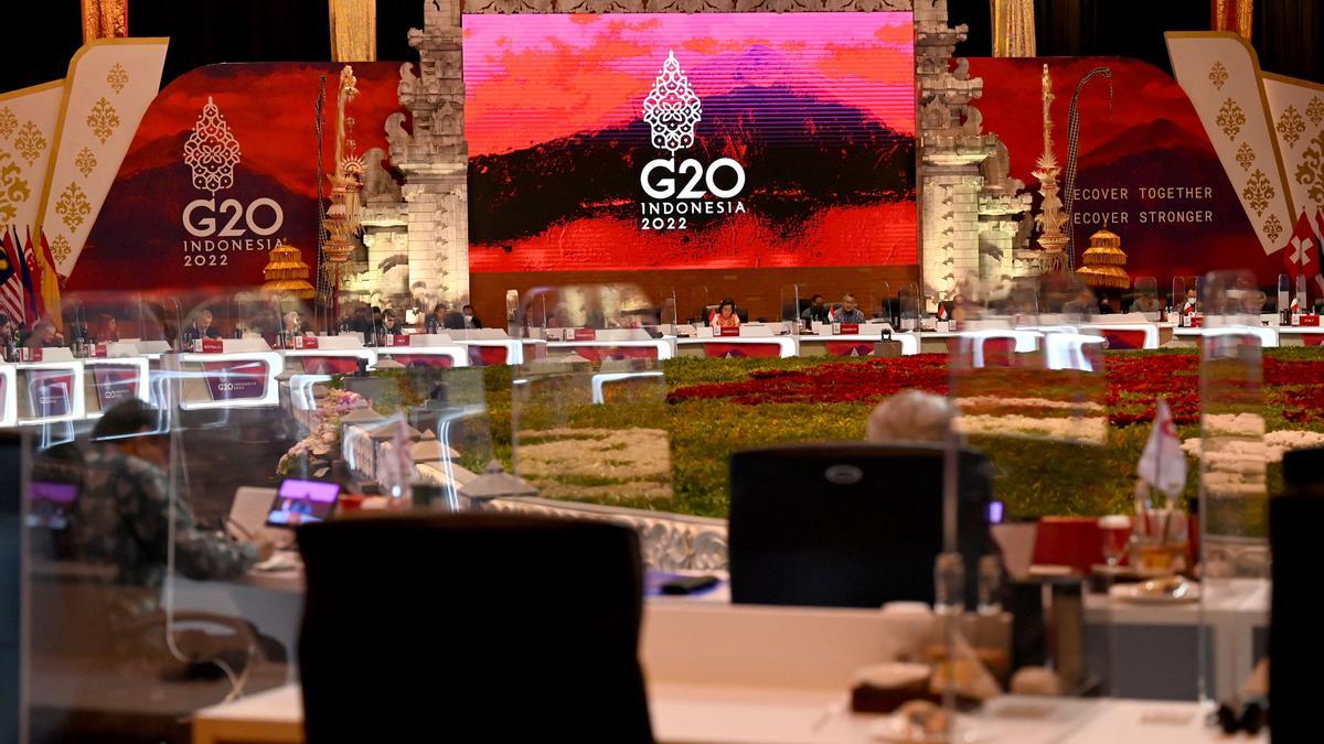 Una de las reuniones que se celebraron en el marco de la reunión de los ministros de Finanzas del G20.