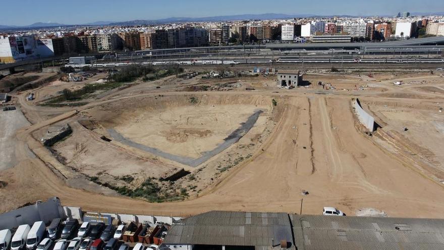 Obras de la primera fase del Parque Central diseñado por Gustafson.