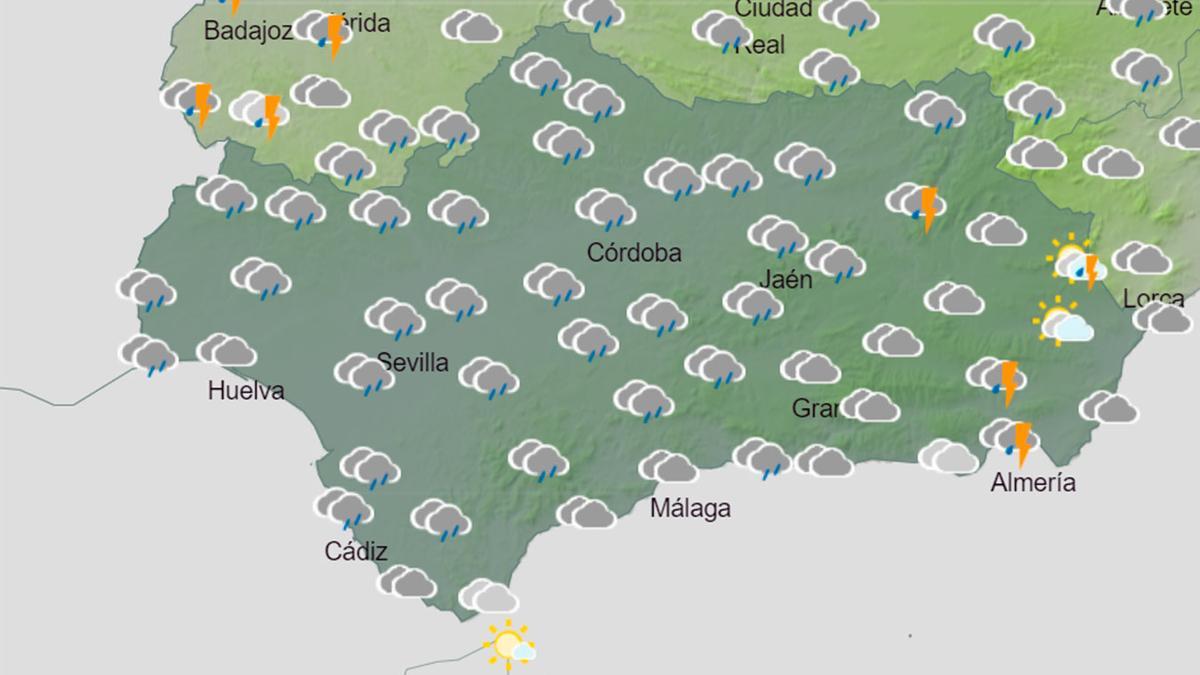 El tiempo en la mañana de este Lunes Santo en Andalucía.