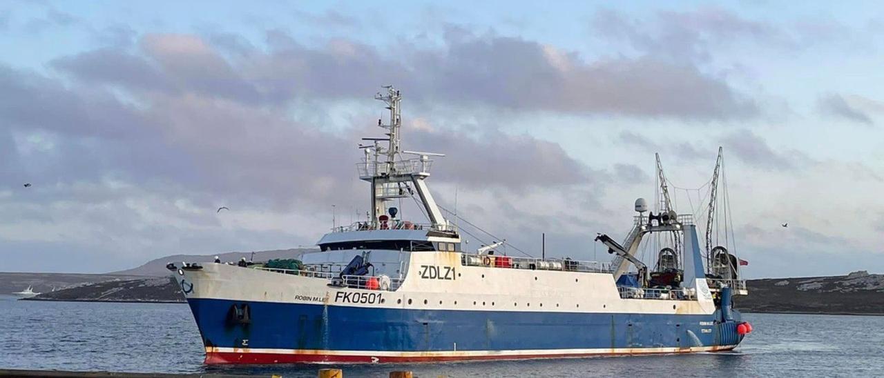 El “Robin M. Lee”, este año en la capital de Malvinas, Stanley. | Polar Seafish