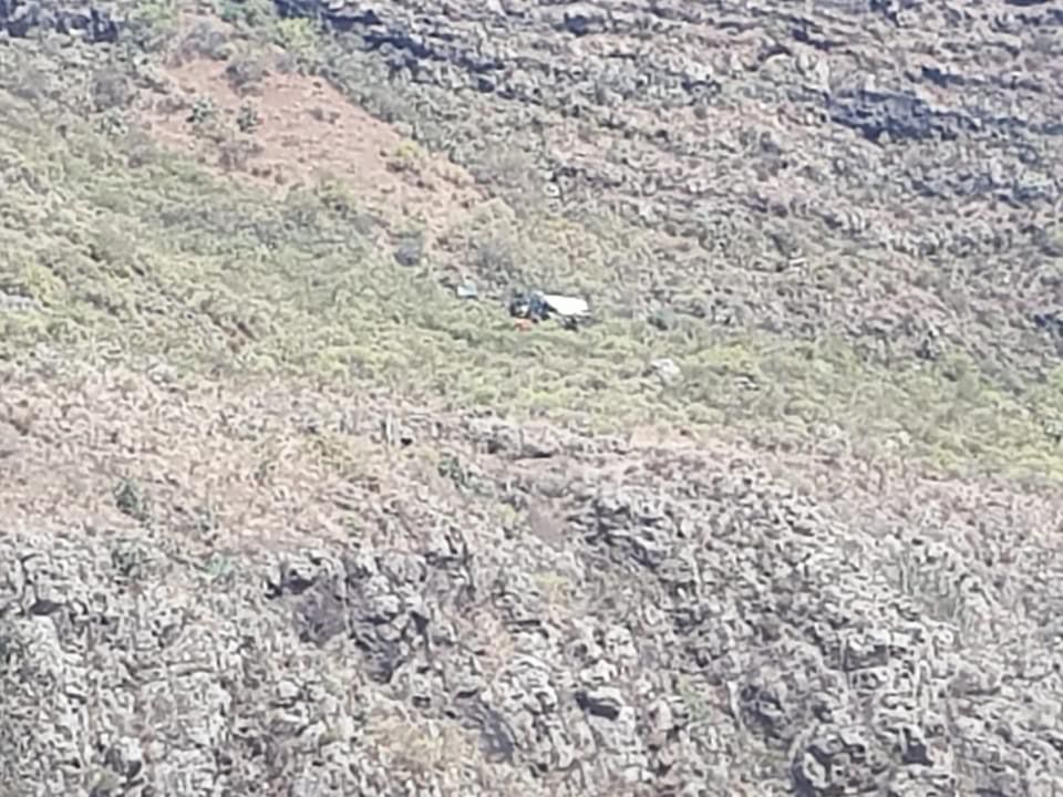 Coche precipitado por un barranco en Gáldar (13/06/21)