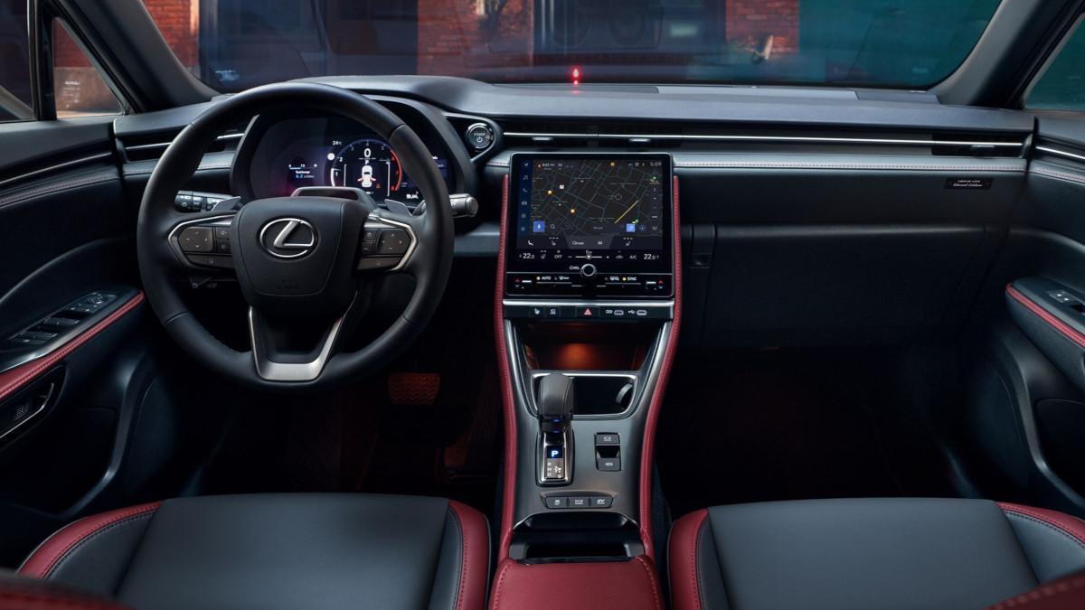 Interior del Lexus LBX Vibrant Edition