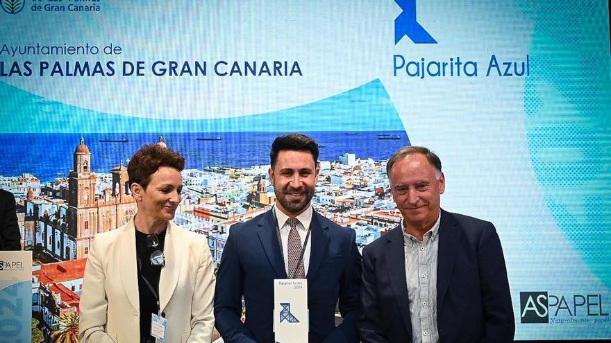 Las Palmas de Gran Canaria obtiene por primera vez una ‘Pajarita Azul’ por la gestión de los residuos de papel y cartón